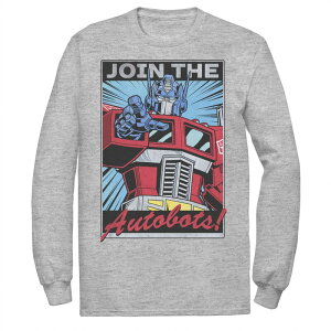 �A�j���L�����N�^�[ ���f�B�[�X �g�b�v�X T�V���c �O���t�B�b�N Licensed Character Men's Transformers Join The Autobots Poster Graphic Tee Athletic Heather �w�U�[