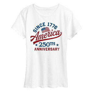 �A�j���L�����N�^�[ ���f�B�[�X �g�b�v�X T�V���c �O���t�B�b�N Licensed Character Women's America 250th Anniversary Graphic Tee White �z���C�g