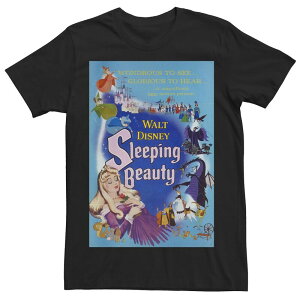 �f�B�Y�j�[ ���f�B�[�X �g�b�v�X T�V���c ���B���e�[�W Disney'sleeping Beauty Vintage Movie Poster Men's Tee Black �u���b�N