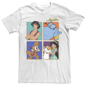 �f�B�Y�j�[ ���f�B�[�X �g�b�v�X T�V���c Disney's Aladdin Men's Group Shot Box Up Tee White �z���C�g