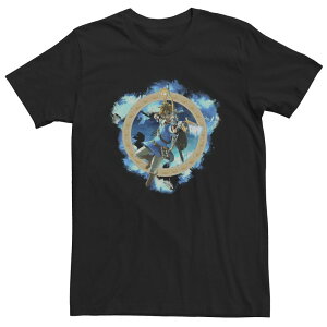 �A�j���L�����N�^�[ ���f�B�[�X �g�b�v�X T�V���c �g�[�� Licensed Character Big & Tall Zelda Breath Of The Wild Link Arrow Shot Portraitee Black �u���b�N