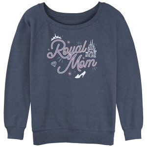 �f�B�Y�j�[ ���f�B�[�X �g�b�v�X T�V���c �p�C�� Disney Princesses Juniors' Royal Mom Slouchy Terry Pullover Blue Heather �w�U�[