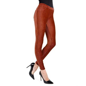 �����C ���f�B�[�X �{�g���X �J�W���A���p���c �R�[�f�����C ���M���X MeMoi Thin-Rib Slim-Cut Stretch Corduroy Leggingsun Dried Tomato