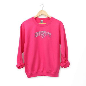 Simply Sage Market ���f�B�[�X �g�b�v�X T�V���c �X�E�F�b�g �h�J Simply Sage Market Embroidered Howdy Bull Varsity Sweatshirt Raspberry