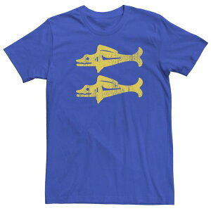 �A�j���L�����N�^�[ ���f�B�[�X �g�b�v�X T�V���c Licensed Character Men's Hidden Temple Yellow Barracuda Distressed Tee Royal �C�G���[