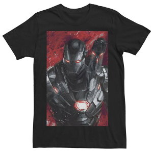 �}�[�x�� ���f�B�[�X �g�b�v�X T�V���c �O���t�B�b�N Men's Marvel Avengers Endgame War Machine Paintingraphic Tee Black �u���b�N
