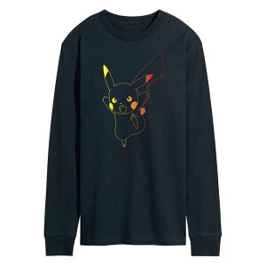 �A�j���L�����N�^�[ ���f�B�[�X �g�b�v�X T�V���c Licensed Character Men's Pokemon Pikachu Tee Navy �l�C�r�[