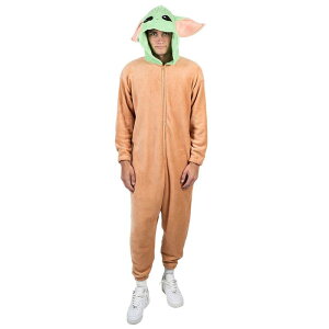 �A�j���L�����N�^�[ ���f�B�[�X �A���_�[�E�F�A �i�C�g�E�F�A Licensed Character Men'star Wars The Mandalorian Babyoda Hooded Union Suit Brown �u���E��