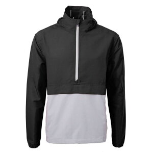 �J�b�^�[�A���h�o�b�N ���f�B�[�X �A�E�^�[ �W���P�b�g�E�u���]�� �j�b�g Cutter & Buck Charter Eco Knit Recycled Mens Anorak Jacket Black And Polished �u���b�N