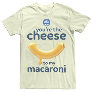 �A�j���L�����N�^�[ ���f�B�[�X �g�b�v�X T�V���c �O���t�B�b�N Licensed Character Men's Kraft Mac & Cheese You're The Cheese To My Macaroni Graphic Tee Natural