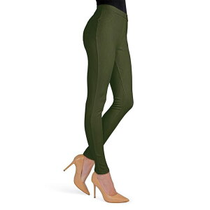 �����C ���f�B�[�X �{�g���X �J�W���A���p���c �R�b�g�� ���M���X MeMoi Lisse Chino Cotton Blend Leggings Ivy Green �O���[��