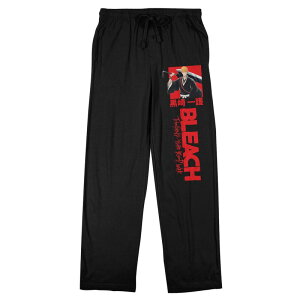 �A�j���L�����N�^�[ ���f�B�[�X �A���_�[�E�F�A �i�C�g�E�F�A �p���c ���S Licensed Character Men's Bleach Thousand-Year Blood War Logo Pajama Pants Black �u���b�N