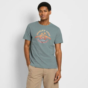 �n�[���[ ���f�B�[�X �g�b�v�X T�V���c �O���t�B�b�N Men's Hurley Sun Lined Graphic Tee Gladiator Grey �O���[