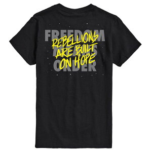 �X�^�[ �E�H�[�Y ���f�B�[�X �g�b�v�X T�V���c �O���t�B�b�N Men'star Wars Rebellions Are Built On Hope Graphic Tee Black �u���b�N