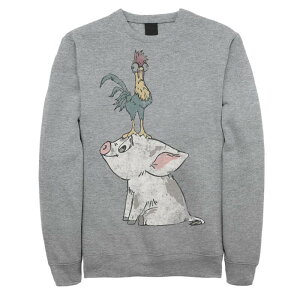 �f�B�Y�j�[ ���f�B�[�X �g�b�v�X T�V���c �X�E�F�b�g Disney's Moana Hei Men's On Top Of Pigs Head Sweatshirt Athletic Heather �w�U�[