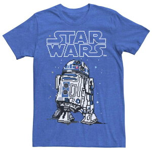 �X�^�[ �E�H�[�Y ���f�B�[�X �g�b�v�X T�V���c Men'star Wars R2-D2 Pixelated Tee Royal Heather �w�U�[