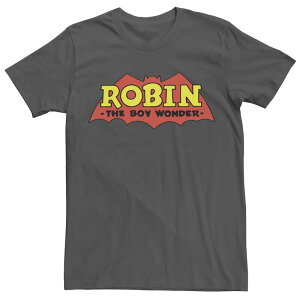 �A�j���L�����N�^�[ ���f�B�[�X �g�b�v�X T�V���c ���S Licensed Character Mens DComics Robin The Boy Wonder Classic Logo Tee Charcoal �`���R�[��
