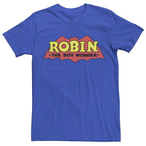 �A�j���L�����N�^�[ ���f�B�[�X �g�b�v�X T�V���c ���S Licensed Character Mens DComics Robin The Boy Wonder Classic Logo Tee Royal