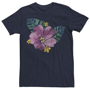 �A�j���L�����N�^�[ ���f�B�[�X �g�b�v�X T�V���c Licensed Character Men's Trendy Watercolor Flower Tee Navy �l�C�r�[