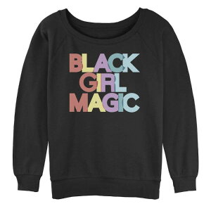 �A�j���L�����N�^�[ ���f�B�[�X �g�b�v�X T�V���c �p�C�� �X�E�F�b�g Licensed Character Juniors' Black Girl Magic Slouchy Terry Sweatshirt Black �u���b�N