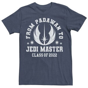 �A�j���L�����N�^�[ ���f�B�[�X �g�b�v�X T�V���c Licensed Character Men'star Wars From Padawan To Jedi Master Class Of 2022 Tee Navy Heather �w�U�[