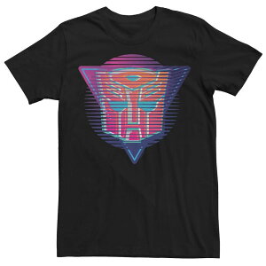 �A�j���L�����N�^�[ ���f�B�[�X �g�b�v�X T�V���c �O���t�B�b�N Licensed Character Men's Transformers Autobots 80style Badge Graphic Tee Black �u���b�N