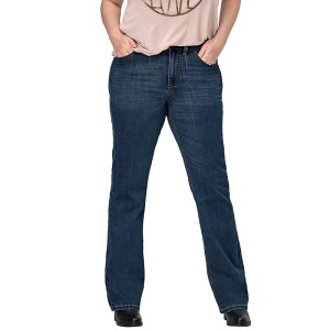Ellos ���f�B�[�X �{�g���X �f�j���p���c �u�[�c�J�b�g �v���X�T�C�Y �u�[�c ellos Plusize Stretch Mid-Rise Adjustable Waist Bootcut Jean Dark Stonewash