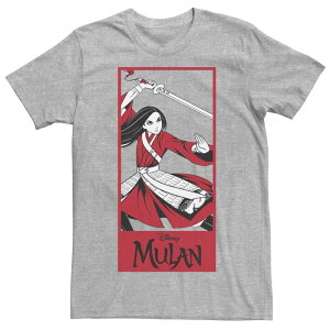 �f�B�Y�j�[ ���f�B�[�X �g�b�v�X T�V���c Disney's Mulan Action Pose Men's Panel Tee Athletic Heather �w�U�[