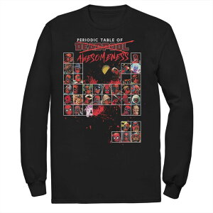 �}�[�x�� ���f�B�[�X �g�b�v�X T�V���c Men's Marvel Deadpool Periodic Table Of Awesomeness Tee Black �u���b�N