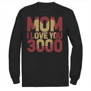 �}�[�x�� ���f�B�[�X �g�b�v�X T�V���c Men's Marvel Avengers Endgame Mom I Love You 3000 Iron Man Fill Tee Black �u���b�N