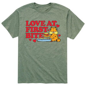 �A�j���L�����N�^�[ ���f�B�[�X �g�b�v�X T�V���c Licensed Character Men's Garfield Love At First Bitee Green �O���[��