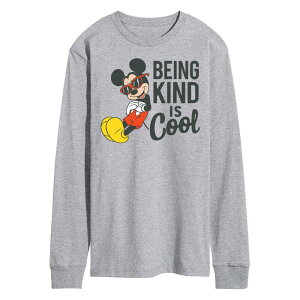 �f�B�Y�j�[ ���f�B�[�X �g�b�v�X T�V���c Men's Disney's Mickey Mouse Kind Is Cool Tee Gray �O���[