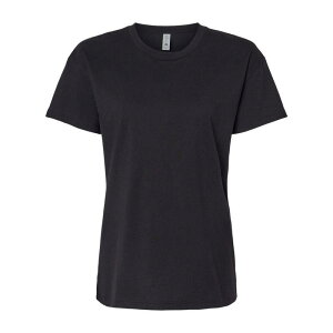 �t���\ ���f�B�[�X �g�b�v�X T�V���c �R�b�g�� Floso Next Level Women ´ s Cotton Relaxed T-shirt Black �u���b�N