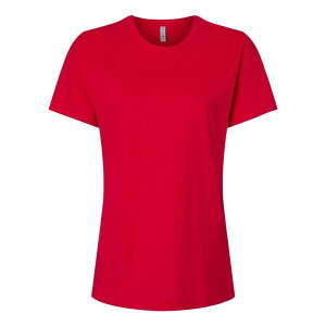 �t���\ ���f�B�[�X �g�b�v�X T�V���c �R�b�g�� Floso Next Level Women ´ s Cotton Relaxed T-shirt Red ���b�h