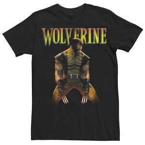 �A�j���L�����N�^�[ ���f�B�[�X �g�b�v�X T�V���c Licensed Character Men's Marvel Comics X-Men Wolverine Profile Tee Black �u���b�N