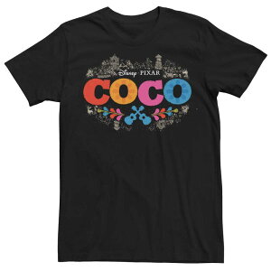 �f�B�Y�j�[ �s�N�T�[ ���f�B�[�X �g�b�v�X T�V���c ���S Disney / Pixar Men's Disney Pixar Coco Movie Logo Tee Black �u���b�N