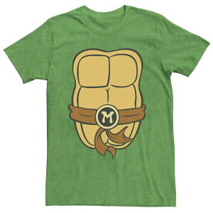 �A�j���L�����N�^�[ ���f�B�[�X �g�b�v�X T�V���c Licensed Character Men's Teenage Mutant Ninja Turtles Michelangelo Chest Costume Tee Kelly Heather �w�U�[