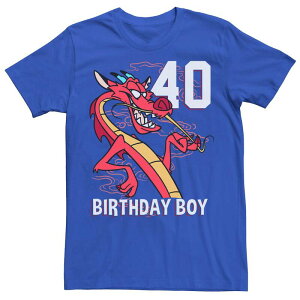 �f�B�Y�j�[ ���f�B�[�X �g�b�v�X T�V���c Disney's Mulan Mushu 40th Birthday Boy Men's Tee Royal