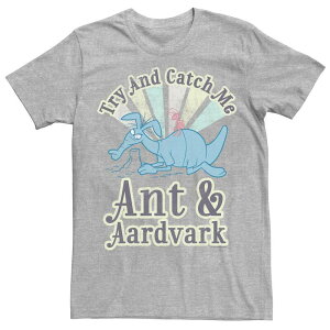 �A�j���L�����N�^�[ ���f�B�[�X �g�b�v�X T�V���c �O���t�B�b�N Licensed Character Men's Pink Panther Ant And Aardvark Try And Catch Me Graphic Tee Athletic Heather �w�U�[