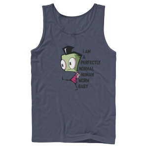 �j�R���f�I�� ���f�B�[�X �g�b�v�X T�V���c ���S �O���t�B�b�N Men's Nickelodeon Invader Zim And Gir Watercolor Portrait Logo Graphic Tank Top Navy �l�C�r�[