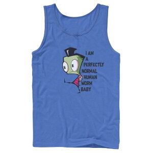 �j�R���f�I�� ���f�B�[�X �g�b�v�X T�V���c ���S �O���t�B�b�N Men's Nickelodeon Invader Zim And Gir Watercolor Portrait Logo Graphic Tank Top Royal