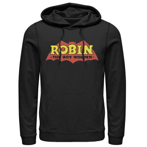 �A�j���L�����N�^�[ ���f�B�[�X �g�b�v�X T�V���c ���S �p�[�J�[ Licensed Character Men's DComics Robin The Boy Wonder Classic Logo Hoodie Black �u���b�N