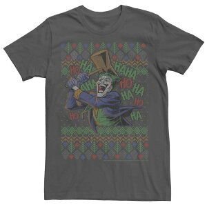 �A�j���L�����N�^�[ ���f�B�[�X �g�b�v�X T�V���c ���B���e�[�W �j�b�g Licensed Character Mens Batman The Joker Laughing Vintage Knit Style Tee Charcoal �`���R�[��