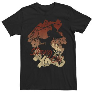 �A�j���L�����N�^�[ ���f�B�[�X �g�b�v�X T�V���c Licensed Character Men's Mulan Strong Chi Silhouettee Black �u���b�N