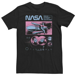�A�j���L�����N�^�[ ���f�B�[�X �g�b�v�X T�V���c �g�[�� Licensed Character Big & Tall NASA Neon Hue Portrait Panels Tee Black �u���b�N