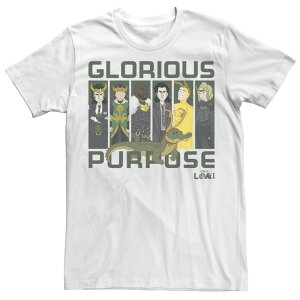 �A�j���L�����N�^�[ ���f�B�[�X �g�b�v�X T�V���c Licensed Character Men's Marveloki Variants Glorious Purpose Panels Tee White �z���C�g
