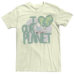�A�j���L�����N�^�[ ���f�B�[�X �g�b�v�X T�V���c Licensed Character Men's Nickelodeon Rocko's Modern Life I Love Our Planetee Natural