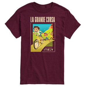 �f�B�Y�j�[ ���f�B�[�X �g�b�v�X T�V���c �O���t�B�b�N Disney's Luca Men's La Grande Postcard Graphic Tee Red ���b�h