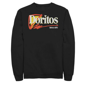 �A�j���L�����N�^�[ ���f�B�[�X �g�b�v�X T�V���c �X�E�F�b�g�[�� ���S Licensed Character Big & Tall Doritos Tortilla Chips Logo Sweatshirt Black �u���b�N
