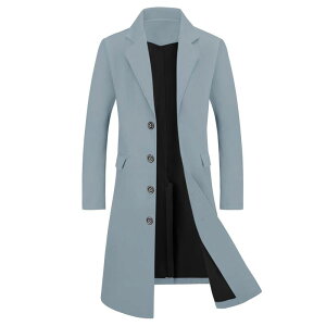 Lars Amadeus ���f�B�[�X �A�E�^�[ �W���P�b�g�E�u���]�� �R�[�g Lars Amadeus Men's Overcoat Single Breasted Notched Lapelong Trench Coat Dark Gray �O���[